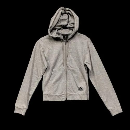 Толстовка Adidas Stack FZ женская, размер XS, легкая куртка с полной молнией, серая #634
