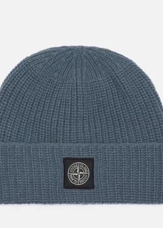 Шапка Stone Island Wool Patch Program, цвет синий