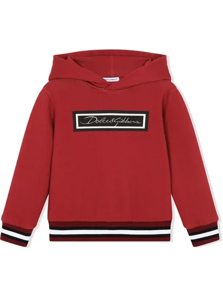 Dolce & Gabbana Kids худи с нашивкой-логотипом