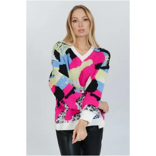 Пуловер, размер 40/60, розовый