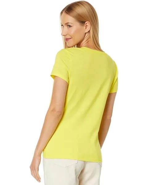 Футболка U.S. POLO ASSN. Iconic V-Neck Tee, цвет Blazing Yellow