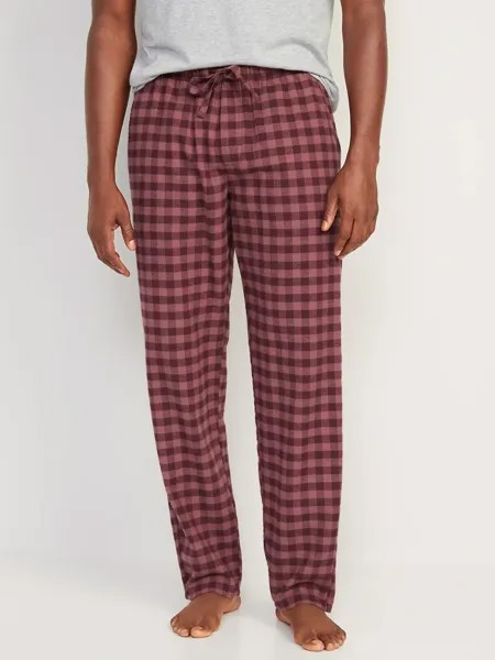 Фланелевые пижамные штаны NWT Old Red Plum в мелкую клетку для сна, мужские XS L XL XXL