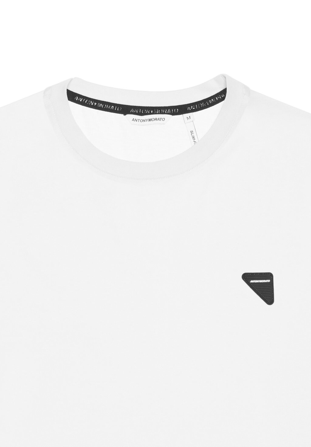 Футболка базовая Slim Fit Logo Patch Antony Morato, белая