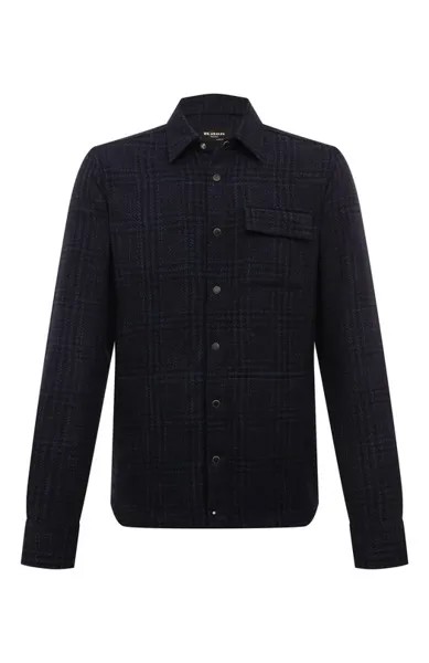 Рубашка из шерсти и шелка Kiton