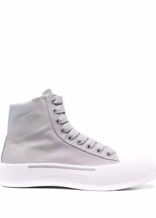 Alexander McQueen высокие кеды на шнуровке