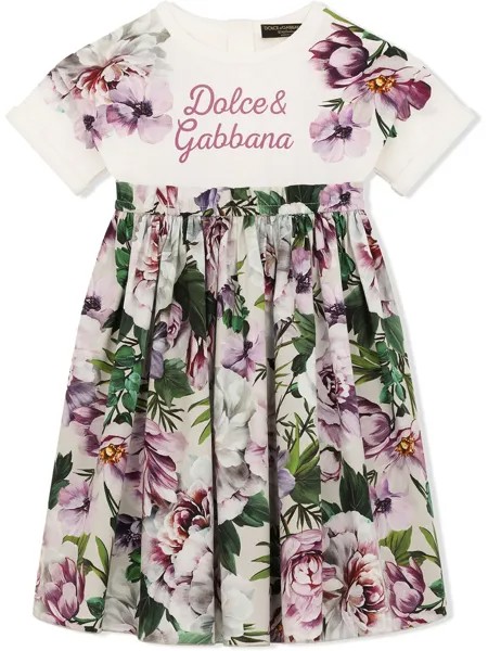 Dolce & Gabbana Kids платье с цветочным принтом