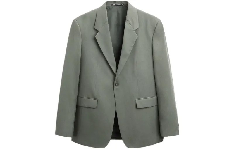 Деловой костюм мужской зеленый Zara, зеленый