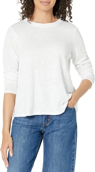Футболка с круглым вырезом и длинными рукавами Eileen Fisher, белый