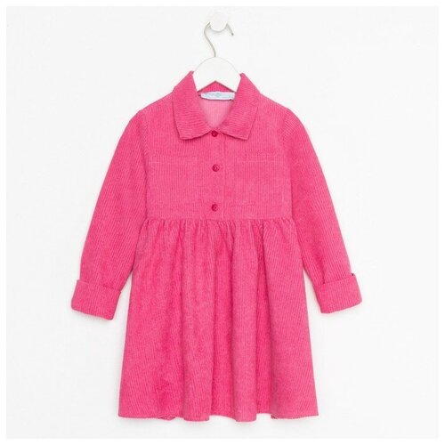 Платье Kaftan, однотонное, размер 128, розовый