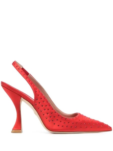 Stuart Weitzman туфли Say со стразами, красный