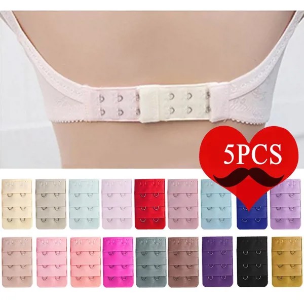 5pcs женщины Bra Extenders Расширение Крючки 3 строки 2 Крючки женщин белье бюстгальтер Аксессуары