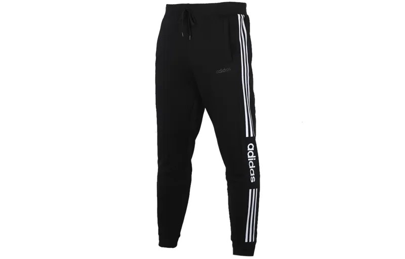 Трикотажные спортивные штаны мужские черные Adidas Neo, черный