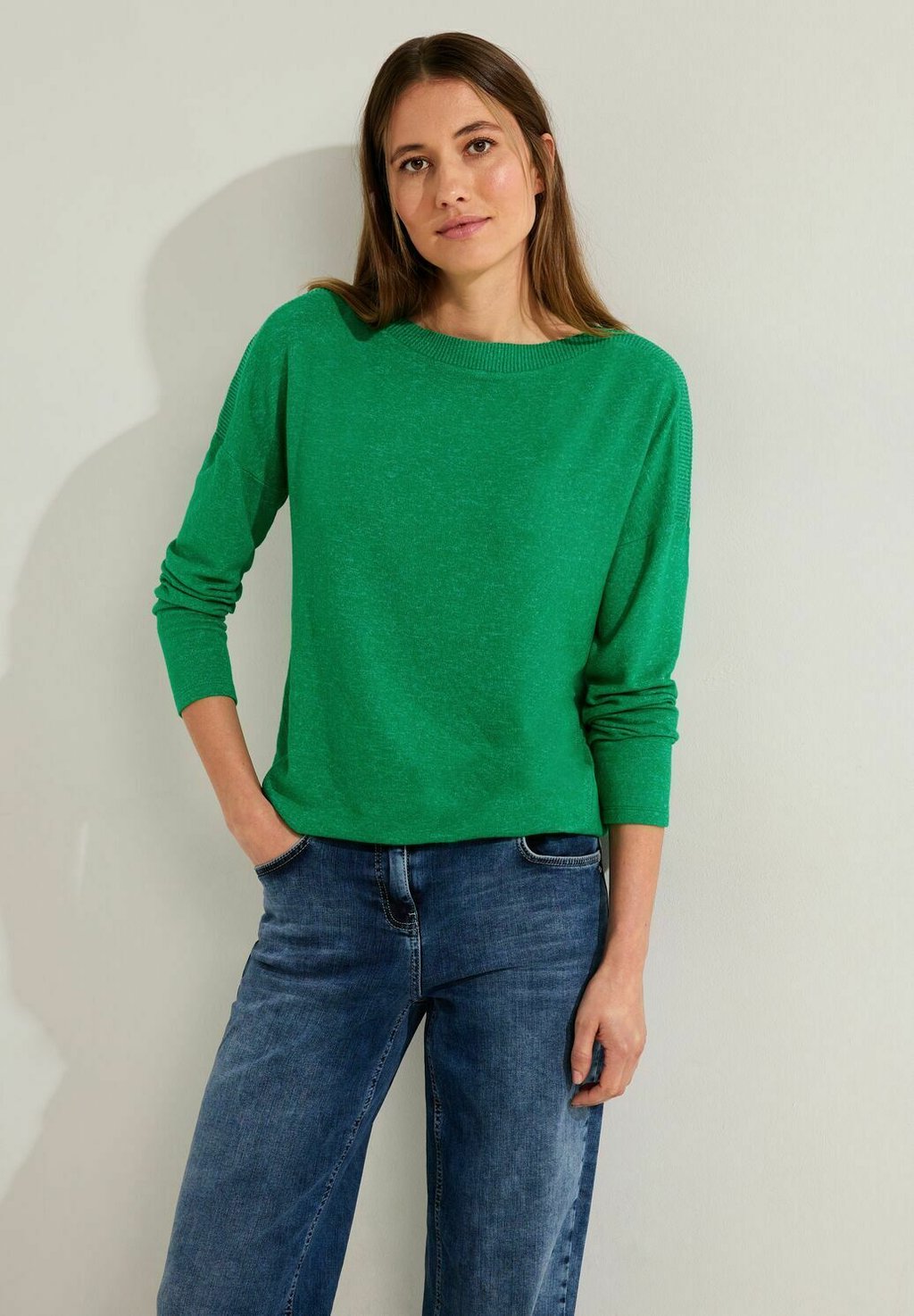 Вязаный свитер COSY LANGARM Cecil, цвет grün