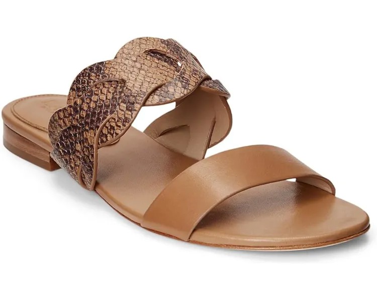 Сандалии LAUREN Ralph Lauren Edyth Leather Sandal, цвет Buff/Buff