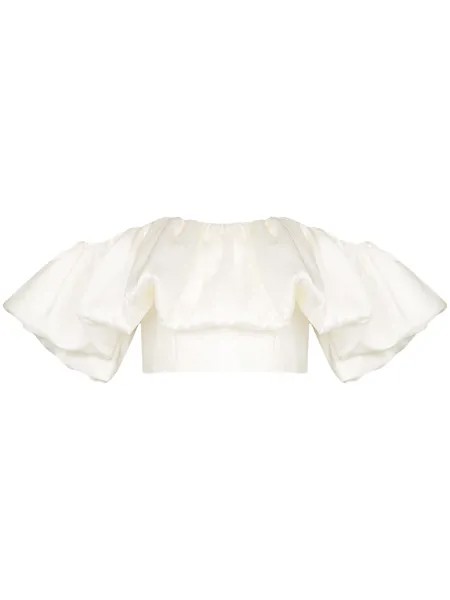 Solace London укороченный топ Margot с оборками