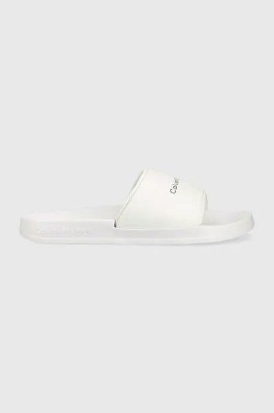 Шлепанцы из ТПУ SLIDE MONOGRAM Calvin Klein Jeans, белый