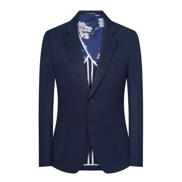 Tom Baine Slim Fit Хлопковое однотонное спортивное пальто стрейч, цвет Navy Blue