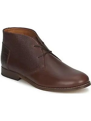 HUDSON Мужские коричневые стеганые кожаные ботинки Viking с круглым носком на шнуровке 43