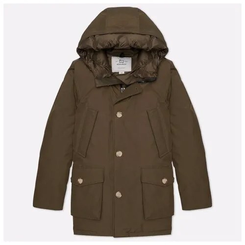 Пуховик Woolrich, средней длины, подкладка, размер S, зеленый