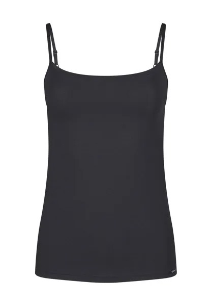 Регулируемый однотонный топ Essentials для женщин SKINY, черный