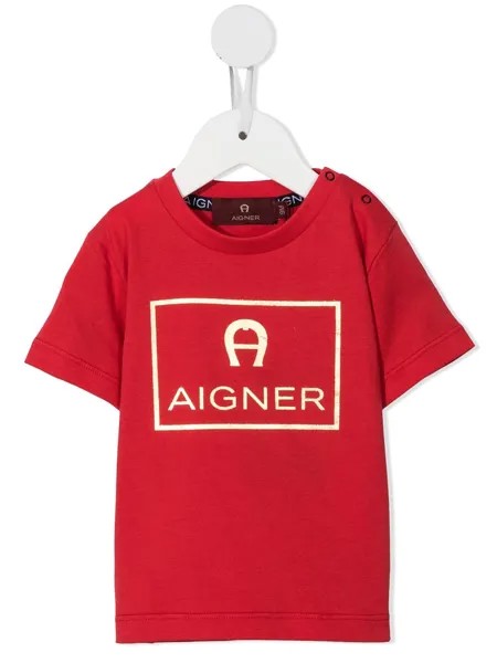 Aigner Kids футболка с логотипом