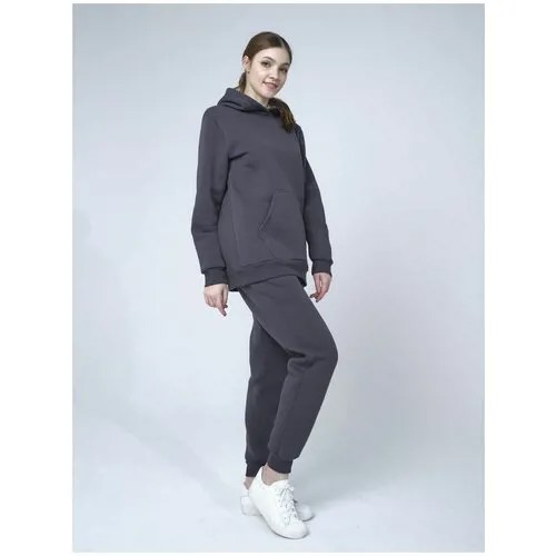 Костюм Home Store, худи и брюки, повседневный стиль, оверсайз, размер 46-48, серый