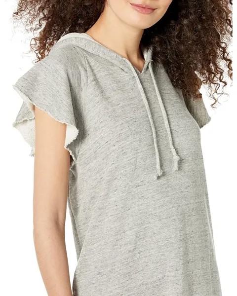 Платье Chaser Linen French Terry Flutter Sleeve Sweatshirt Dress, цвет Heather Grey