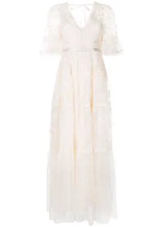 Needle & Thread кружевное платье Midsummer с вышивкой