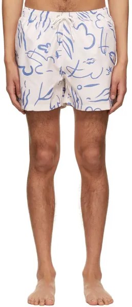 SSENSE Эксклюзивные белые шорты для плавания Carne Bollente