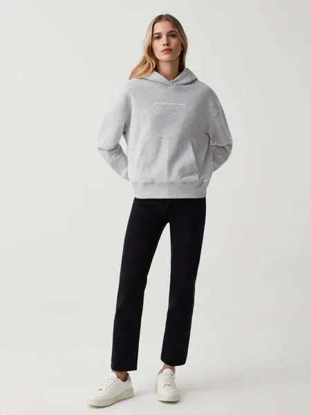 Толстовка с капюшоном и принтом Ovs, цвет light grey marl