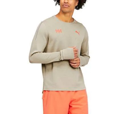 Puma Crew Neck Long Sleeve Athletic T-Shirt Mens Size S Casual Tops 521200-42