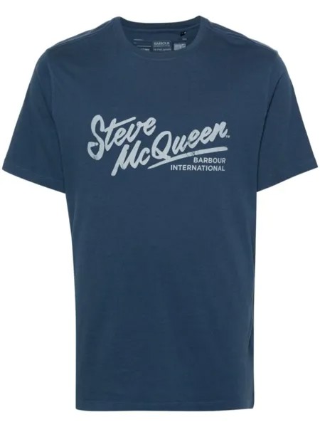 Футболка с логотипом из коллаборации со Steve McQueen Barbour, синий