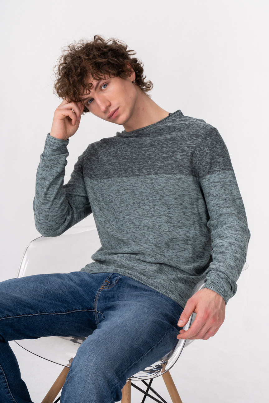 Джемпер мужской 22015523 ONLY & SONS зеленый 48 RU