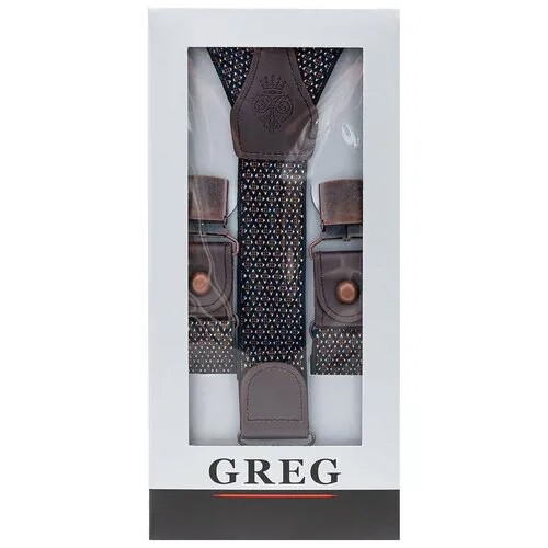 Подтяжки мужские в коробке GREG GPrЯ-1-17, цвет Черный, размер универсальный