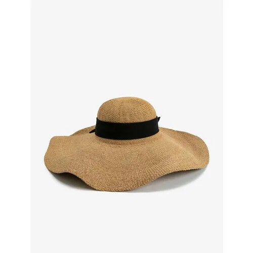 Шляпа KOTON Женская пляжная шляпа, размер T, бежевый