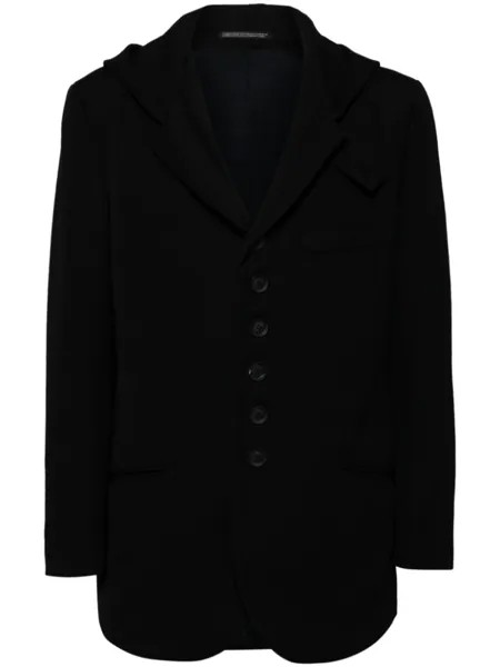 Yohji Yamamoto шерстяная куртка с капюшоном, черный