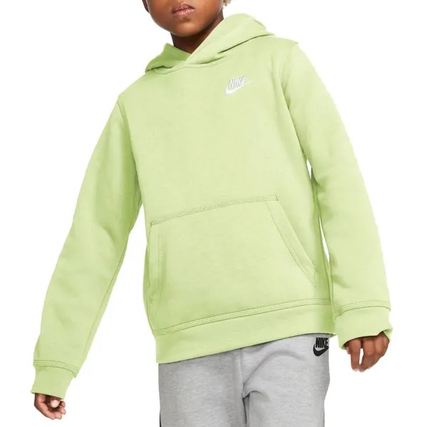 Хлопковая худи Nike Boys Sportswear Club цвета LimeIce/белый, разные размеры