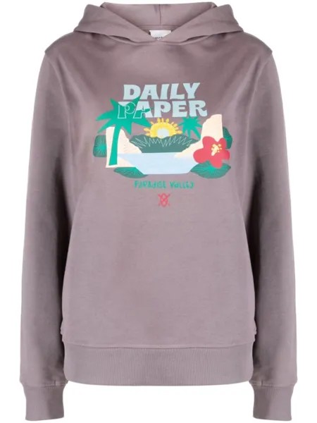 Daily Paper худи Remy с логотипом, серый