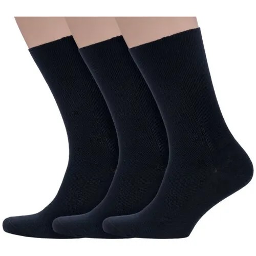 Носки Dr. Feet, комплект, 3 пары, размер 25, черный