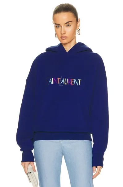 Свитер Saint Laurent Oversized Hoodie, цвет Bleu & Multicolore