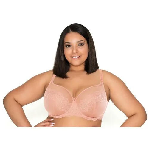 Бюстгальтер MAT lingerie, размер 70D, бежевый, розовый