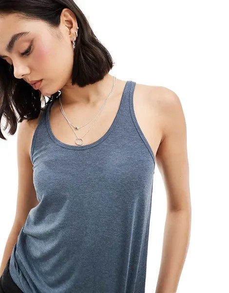 Miss Selfridge – Светлый топ без рукавов, индиго