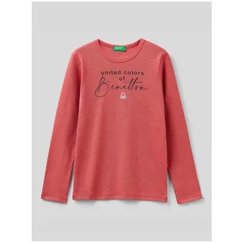Лонгслив UNITED COLORS OF BENETTON, хлопок, размер 150 (XL), белый