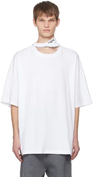 Белая футболка с тройным воротником Y/Project, цвет Evergreen optic white