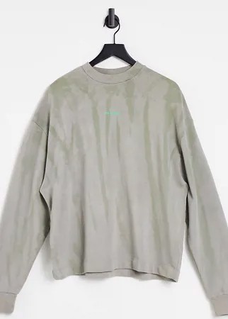 Свитшот oversized с принтом тай-дай COLLUSION Unisex-Черный