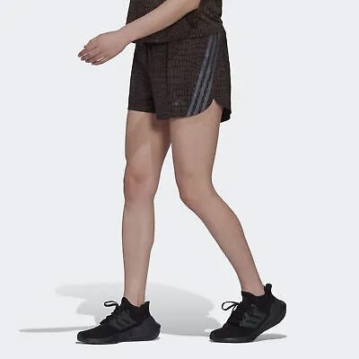 Женские беговые шорты adidas Run Icons с 3 полосками и крокодиловым принтом