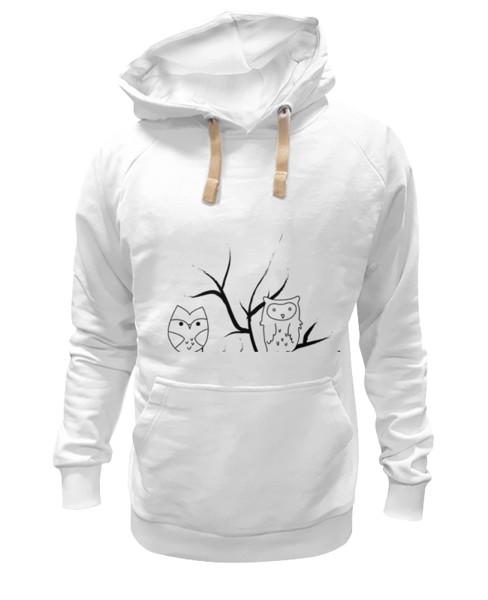 Худи Printio Owl's party белое 3XL
