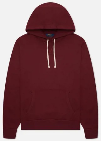 Мужская толстовка Polo Ralph Lauren Embroidered Pony Fleece Hoodie, цвет бордовый, размер S