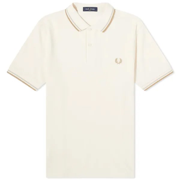 Поло Fred Perry Twin Tipped Polo, цвет Ecru, Oat & Warm Stone