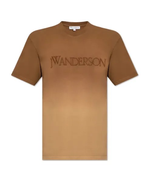 Футболка с вышитым логотипом Jw Anderson, коричневый